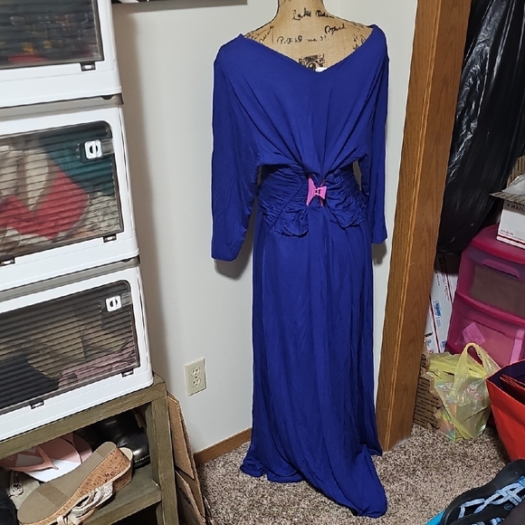 Cato Royal Blue Long Sleeve Dress - Picture 2 of 3